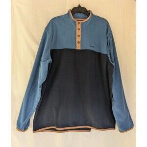 Ascend Fleece Pullover Men's XL 3/4 Snap Blue